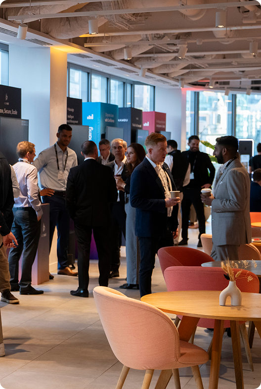 Summit attendees networking